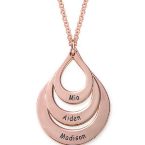 Drop Shaped Family Necklace