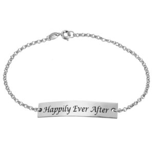 Engraved Bar Female Bracelet