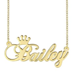 Crown Name Necklace