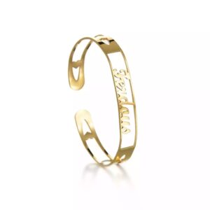 Hollow Name Bangle Bracelet