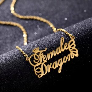 Crown Double Name Necklace