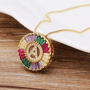 Rainbow Letter Necklace