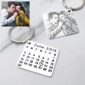 Photo Memory Calendar Keychain