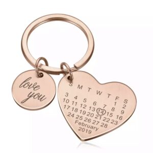 Heart Calendar Keychain