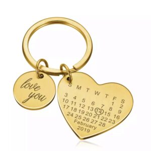 Heart Calendar Keychain