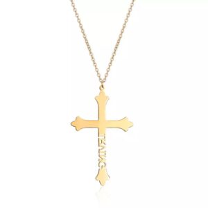 Customized Name Men Cross Necklace