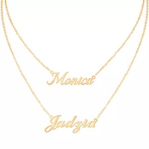 Personalized Two Names Layered Necklace