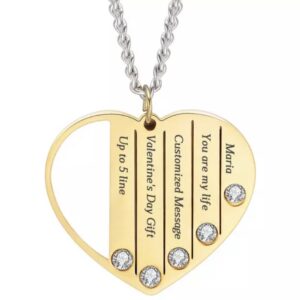 Heart Necklace (Diamond Engraved)