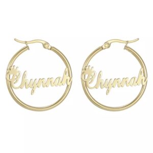 Mini Name Hoop Earrings