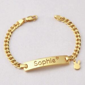 Engraved Baby Bracelet (Oh Bunny Charm)